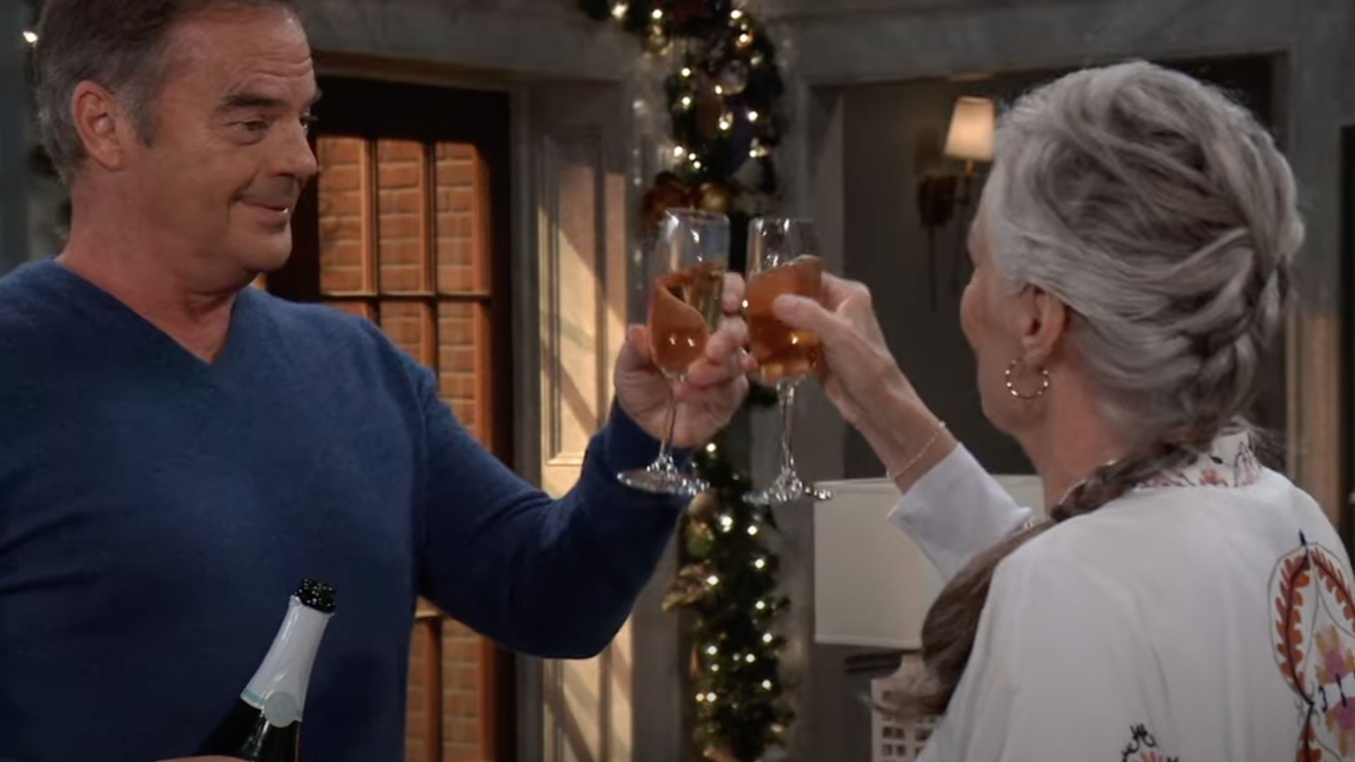 Ned and Tracy toast to the holiday | Image Source: ABC