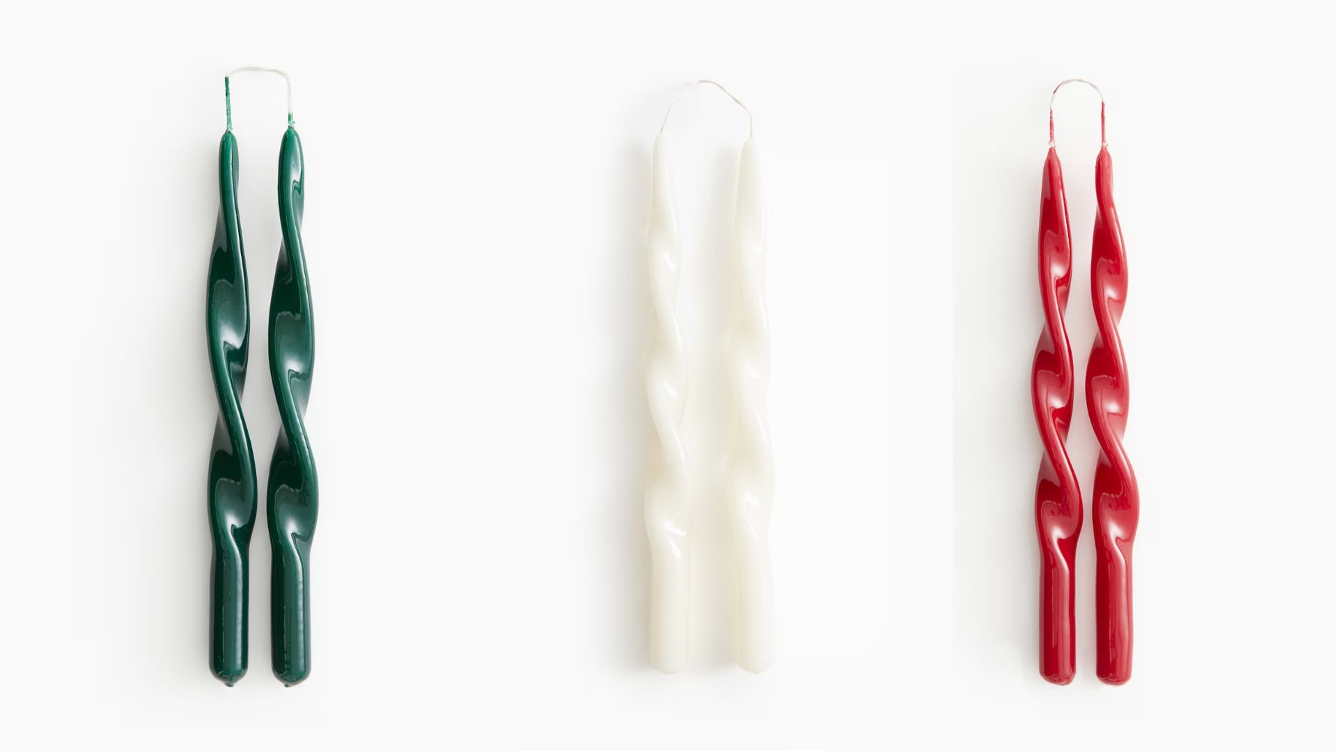 2-pack Spiral Taper Candles (Image via H&amp;M)