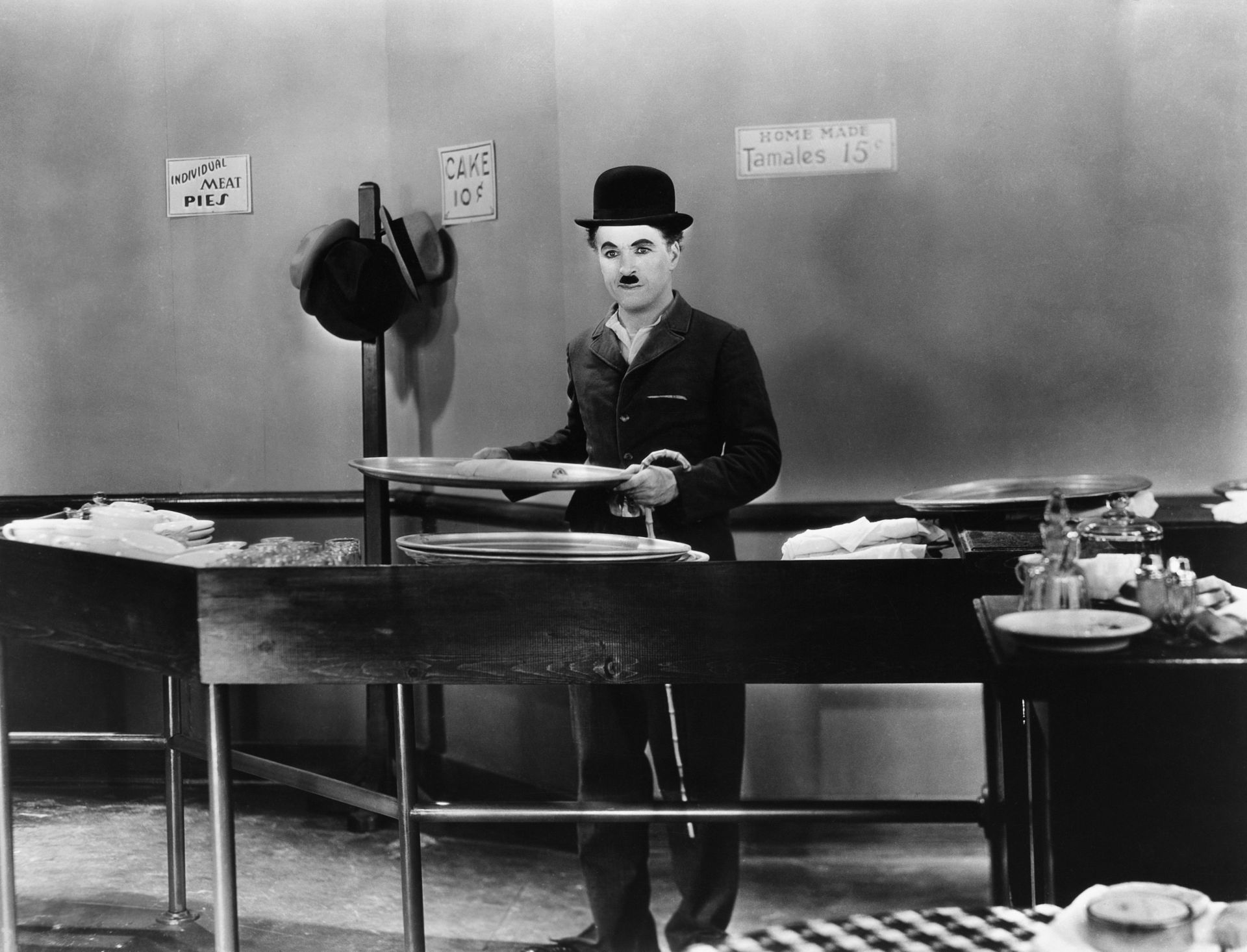 Charlie Chaplin in Modern Times - Source: Getty