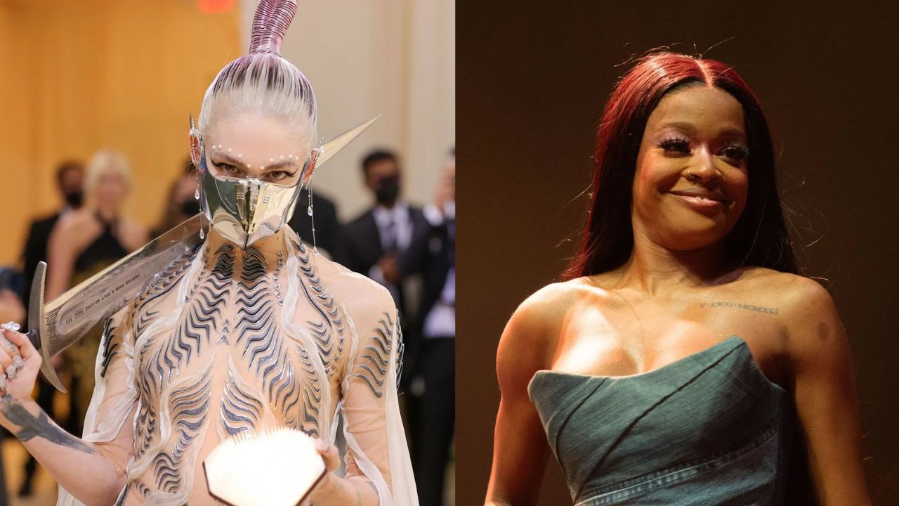 Grimes vs Azealia Banks via Getty