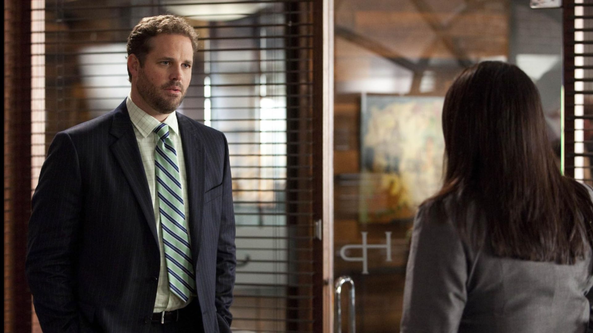 What role did The Office star David Denman play in The Recruit? (Image via Lifetime)