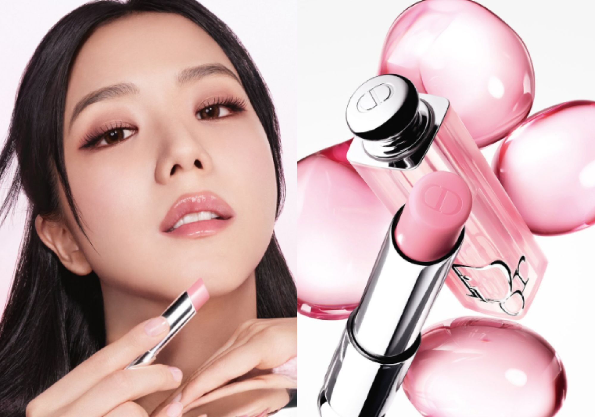 Jisoo poses for new Dior Addict Lip Glow (Image via Instagram/ @diorbeauty)