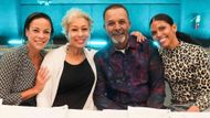 Beyond the Gates' Daphnee Duplaix, Tamara Tunie, Clifton Davis, and Karla Mosley | Image Source: Karla Mosley/Instagram