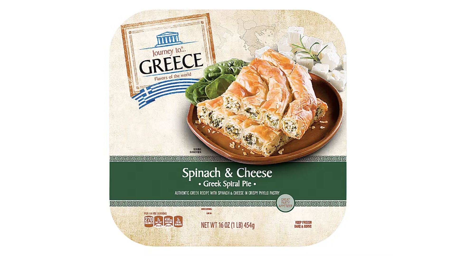 Journey To&hellip;Greek Spinach &amp; Cheese Swirl Pie (Image via Aldi)