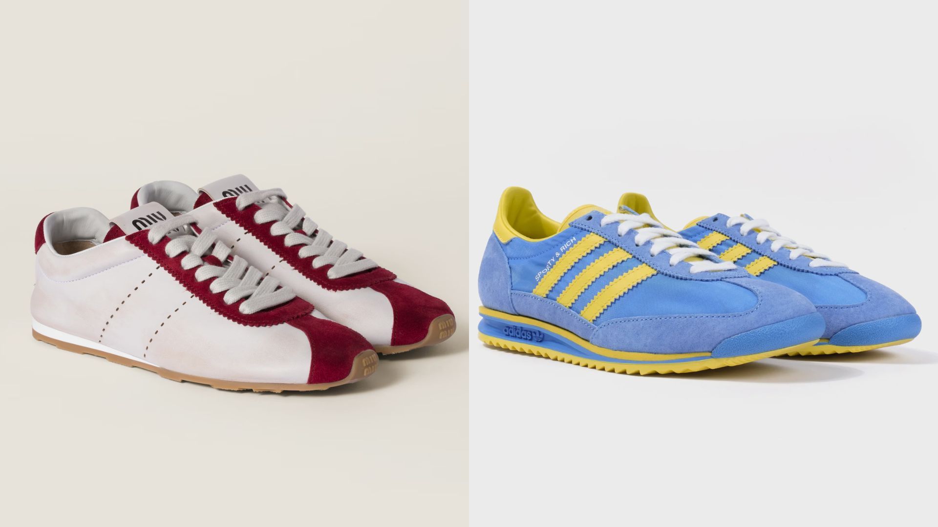 70s Themed Sneakers (Image via Miu Miu / Sporty &amp; Rich)