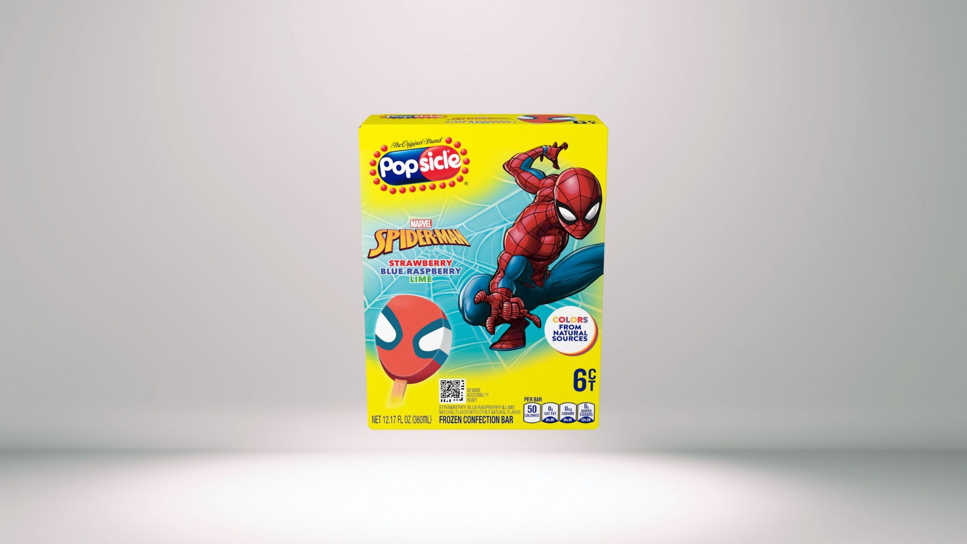 Spider-Man frozen confection bars (Image via Popsicle)