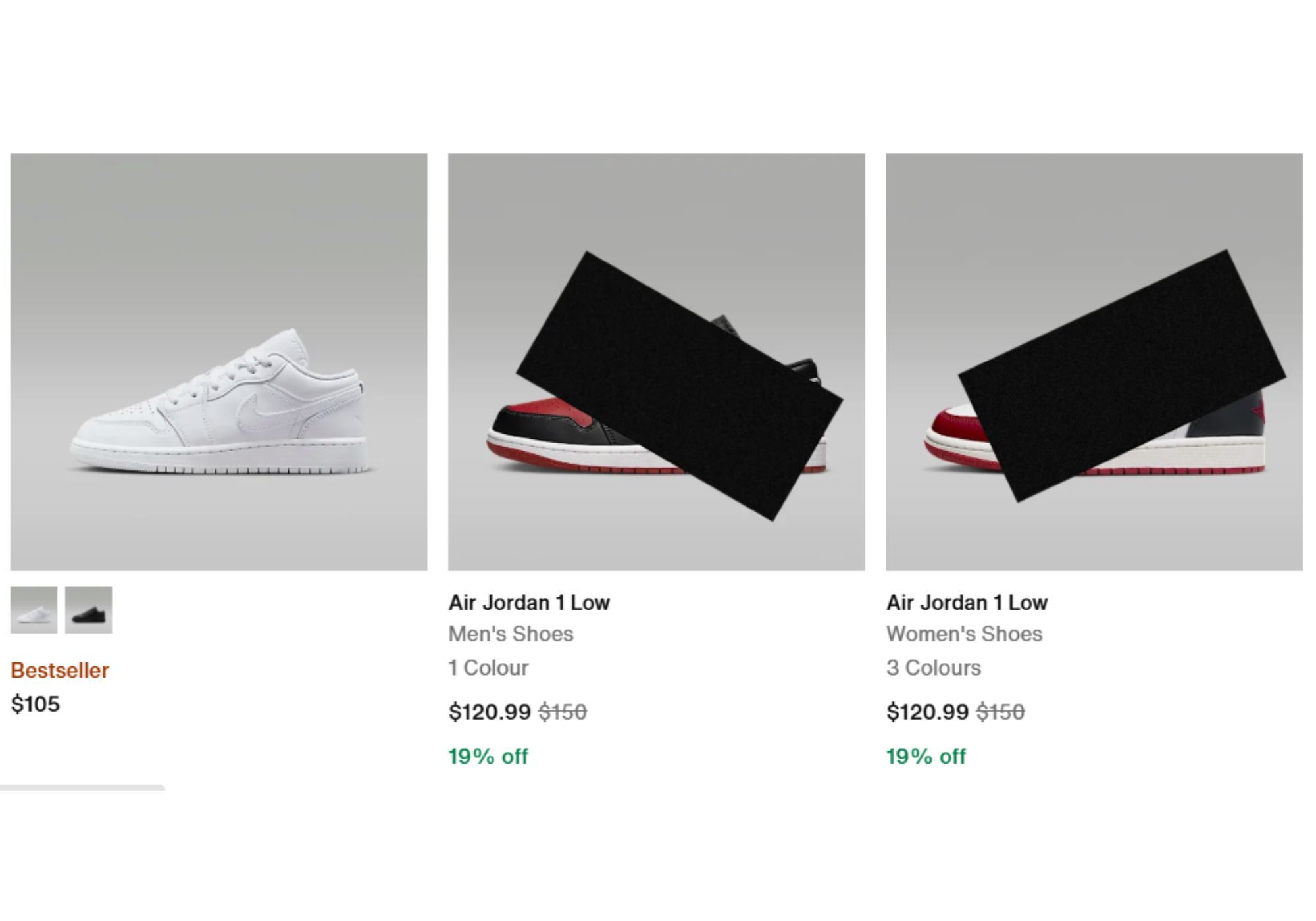 The ban of AJ1 from Nike&#039;s website (Image via Nike)