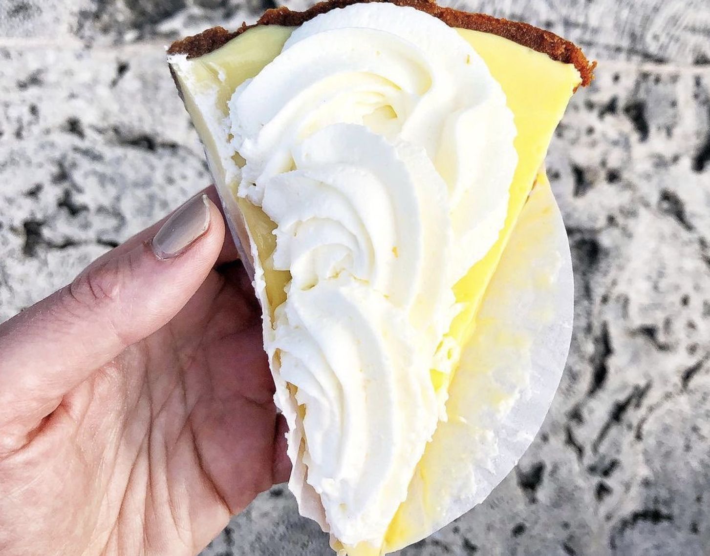 A slice of the key lime pie by Old Town Bakery (Image via Instagram/@keywestfoodtours)