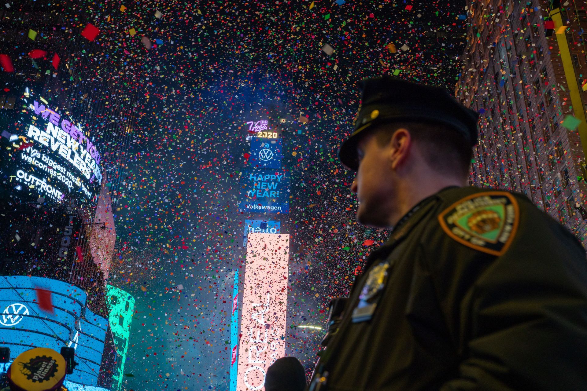 Thousands Gather In New York&#039;s Times Square To Usher In A New Decade - Source: Getty