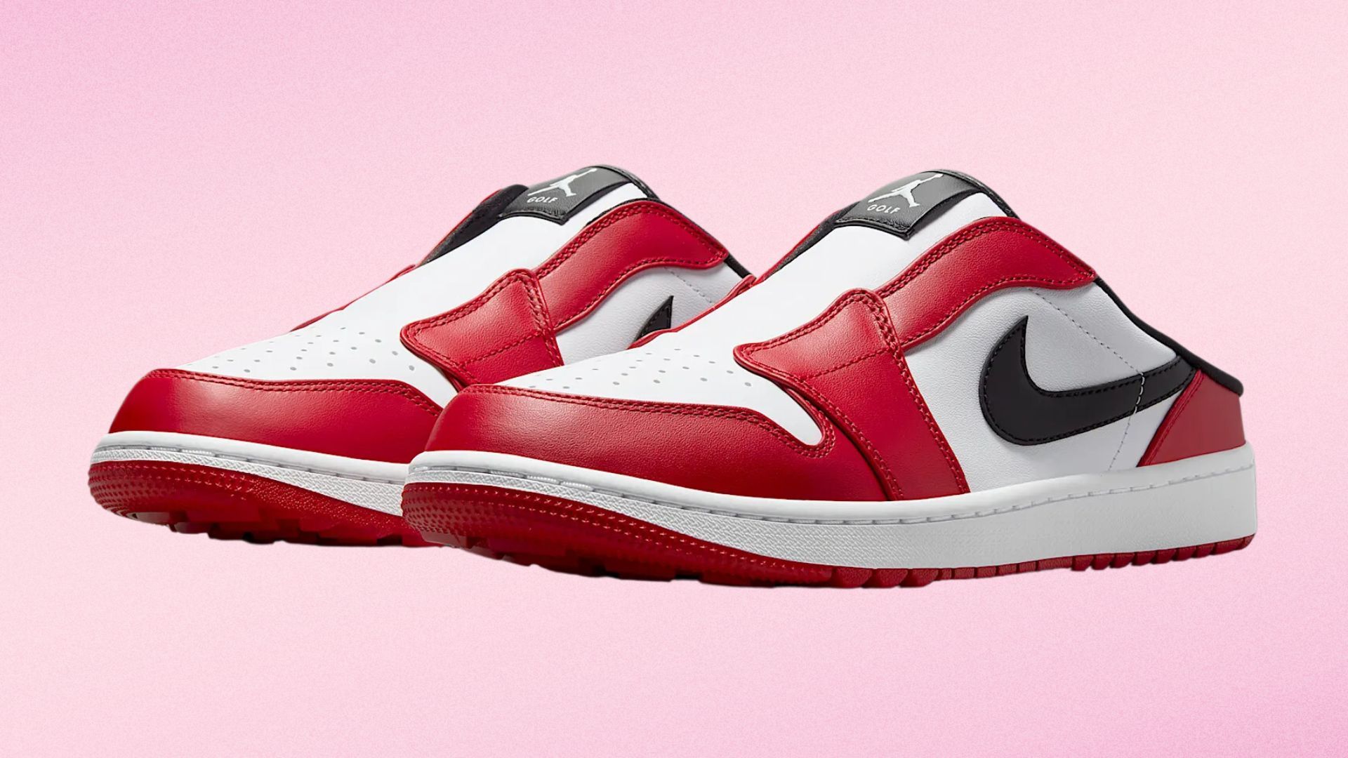 Air Jordan Mule &ldquo;White/Varsity Red/Black&rdquo; colorway (Image via Nike)