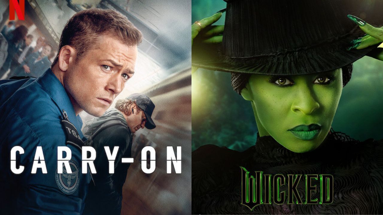 Carry-On poster alongside Wicked