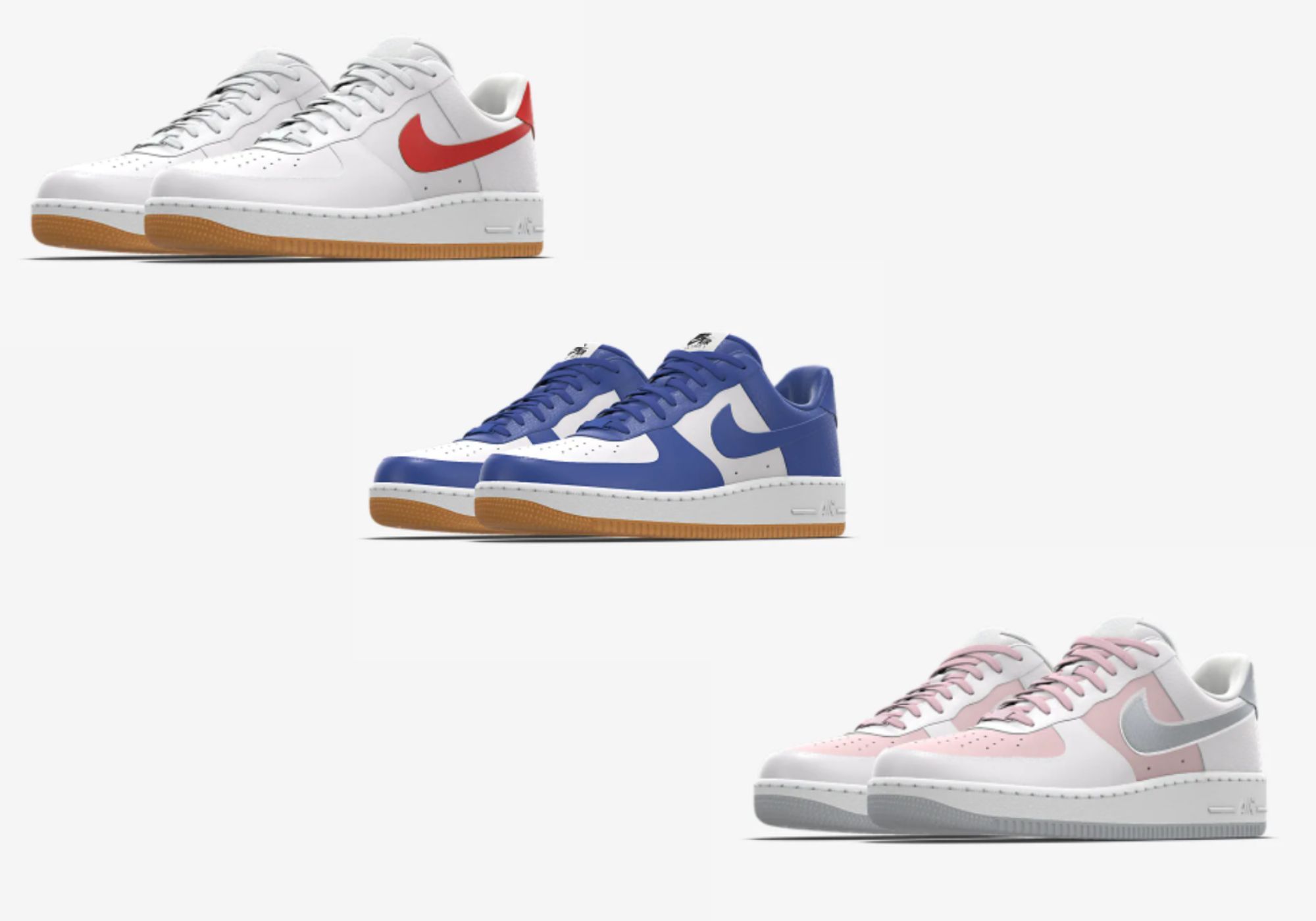 Custom Air Force 1 Low sneaker options by Nike (Image via Nike)