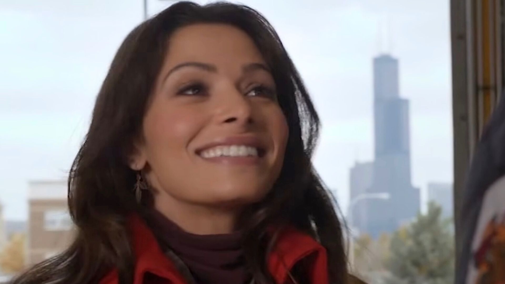 Sarah Shahi in Chicago Fire | Image via Wolf Entertainment