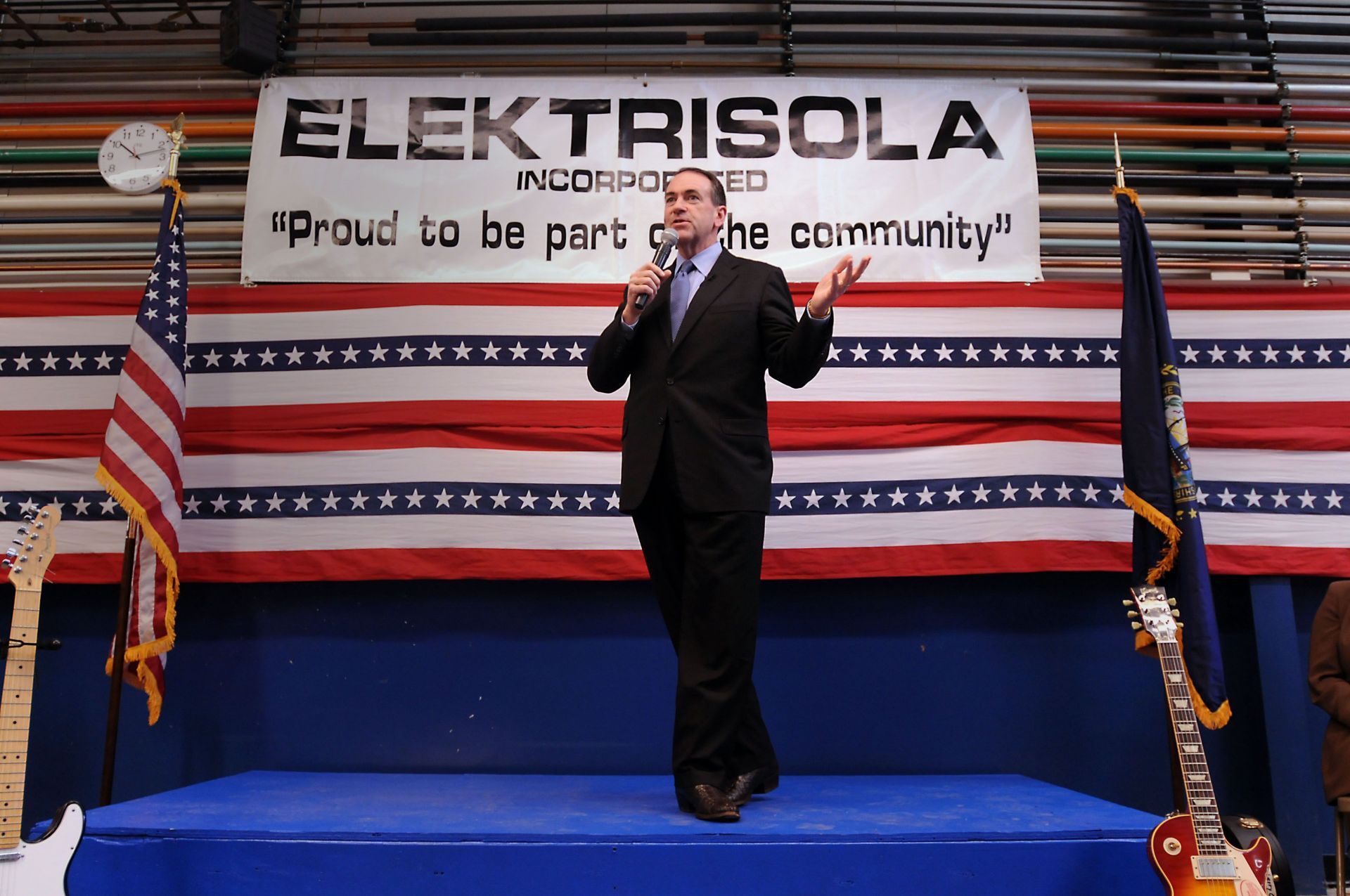 Chuck Norris at Mike Huckabee Campaigns in New Hampshire - Source: Getty