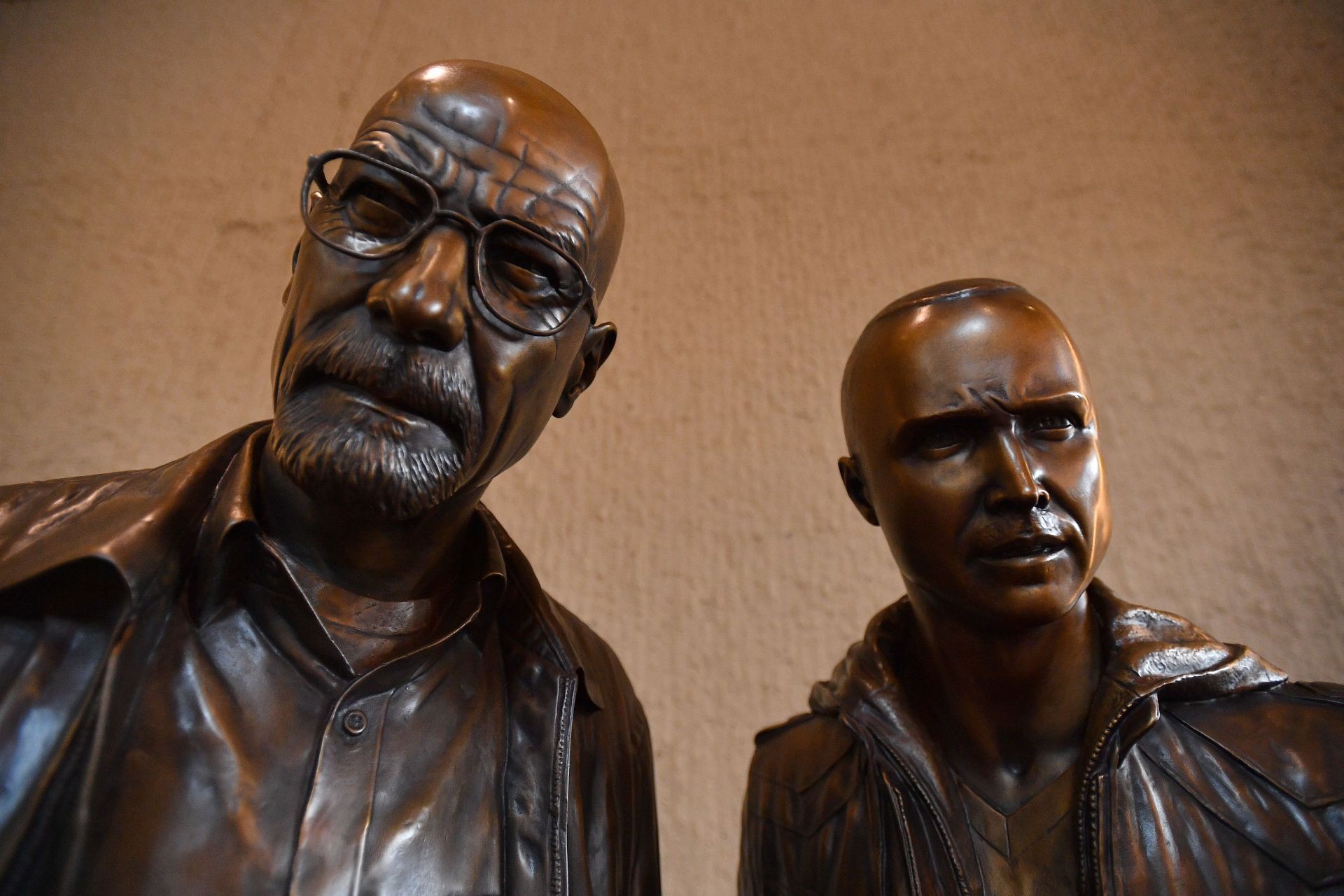 Sony Pictures Television Hosts &quot;Breaking Bad&quot; Statues Unveiling Featuring Bryan Cranston And Aaron Paul - Source: Getty