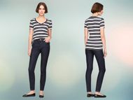 Stripe V-Neck Favorite T-Shirt (Image via Tommy Hilfiger)