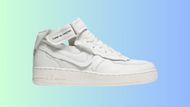 Comme des Garcons x Nike Air Force 1 Mid White (Image via Editorialist)