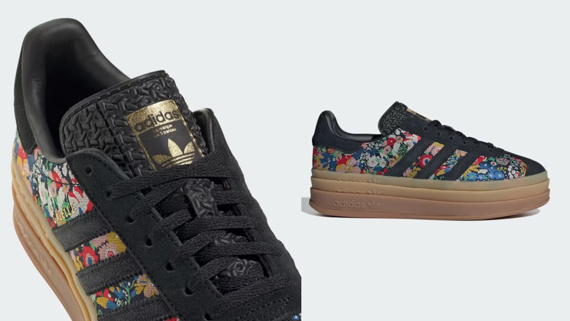 Gazelle Bold x Liberty London Shoes (Image via Adidas)