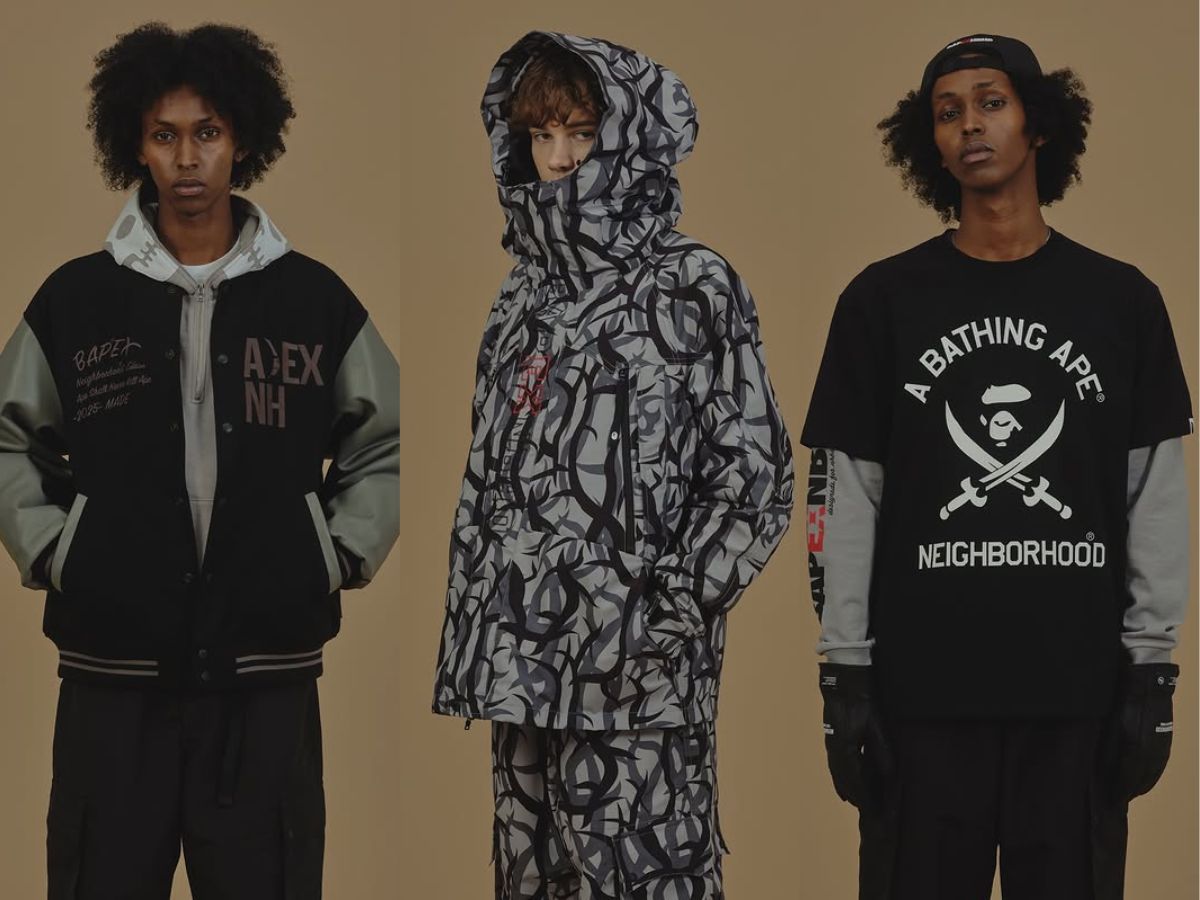 BAPE x NEIGHBORHOOD Winter 2025 collection (Image via Instagram / @bape_japan)