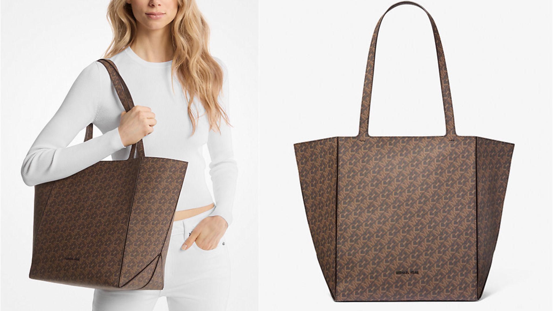 Jordi Large Empire Monogram Tote Bag (Image via Michael Kors)