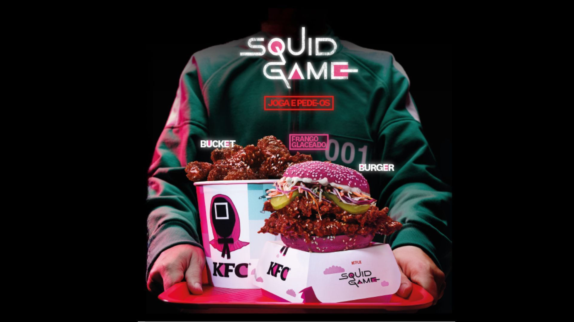 KFC Spain is currently offering a meal pack in collaboration with the Squid Game franchise (Image via KFC Portugal)