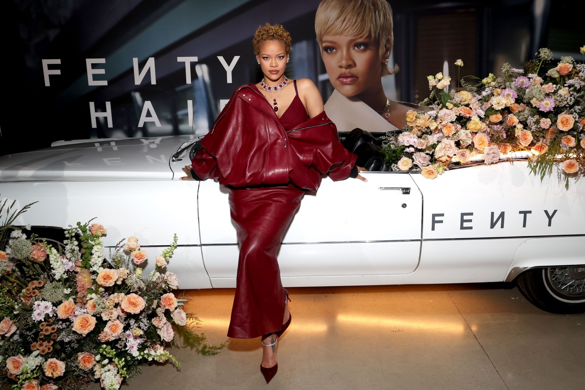 Rihanna Celebrates Fenty Hair Brand Launch in LA - Source: Getty