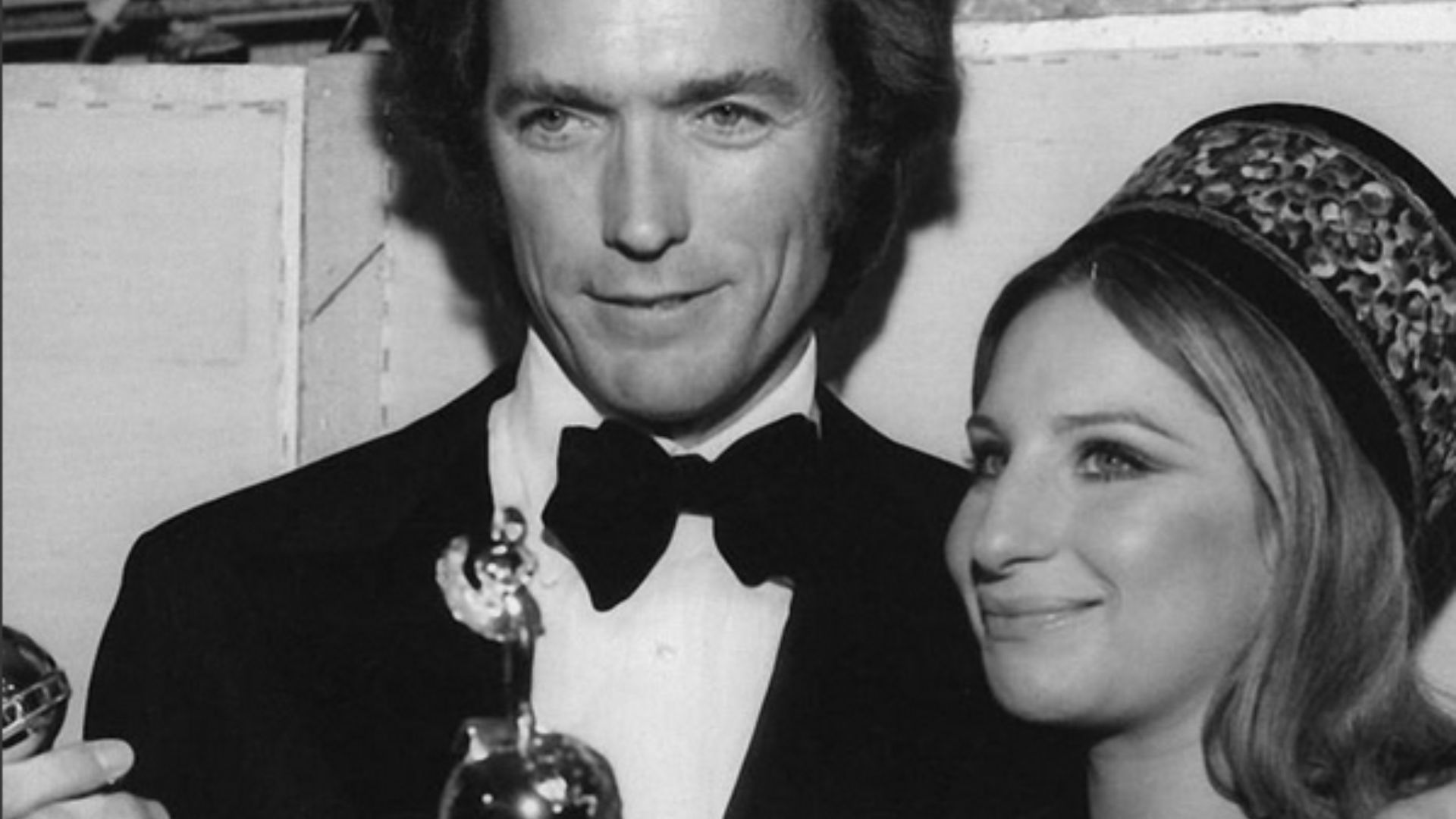 Barbra Streisand and Clint Eastwood at the Golden Globes 1971 (Image via Instagram/Barbra Streisand)