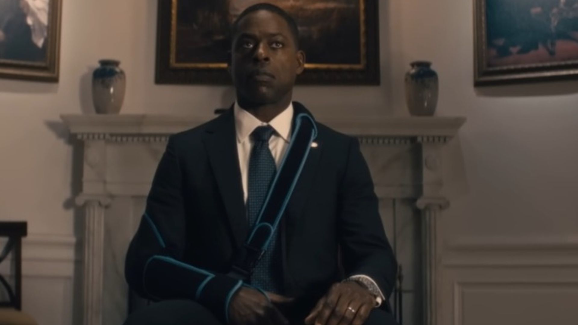 Sterling K Brown plays the role of Service Agent Xavier Collins in Paradise (Image Via YouTube/Hulu)