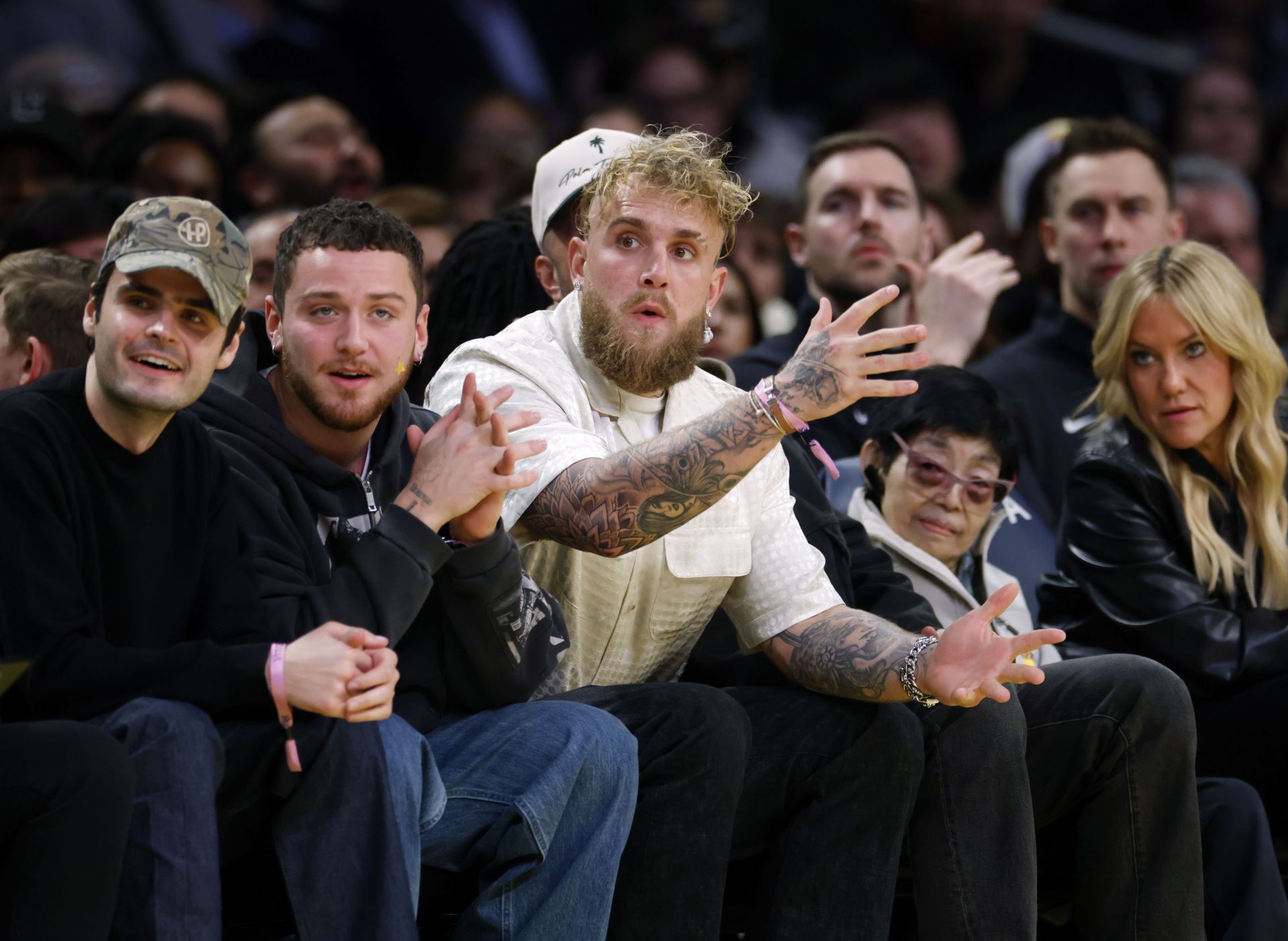 Celebrities At The Los Angeles Lakers Game - Source: Getty