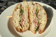 Turkey, artichoke-Parmesan spread on ciabatta from Brown Dog Deli. (Image via Instagram/@browndogdeli)