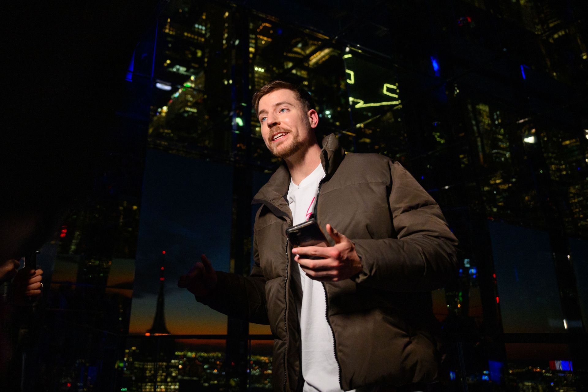 Mr. Beast Lights Up Manhattan Skyline At SUMMIT One Vanderbilt - Source: Getty