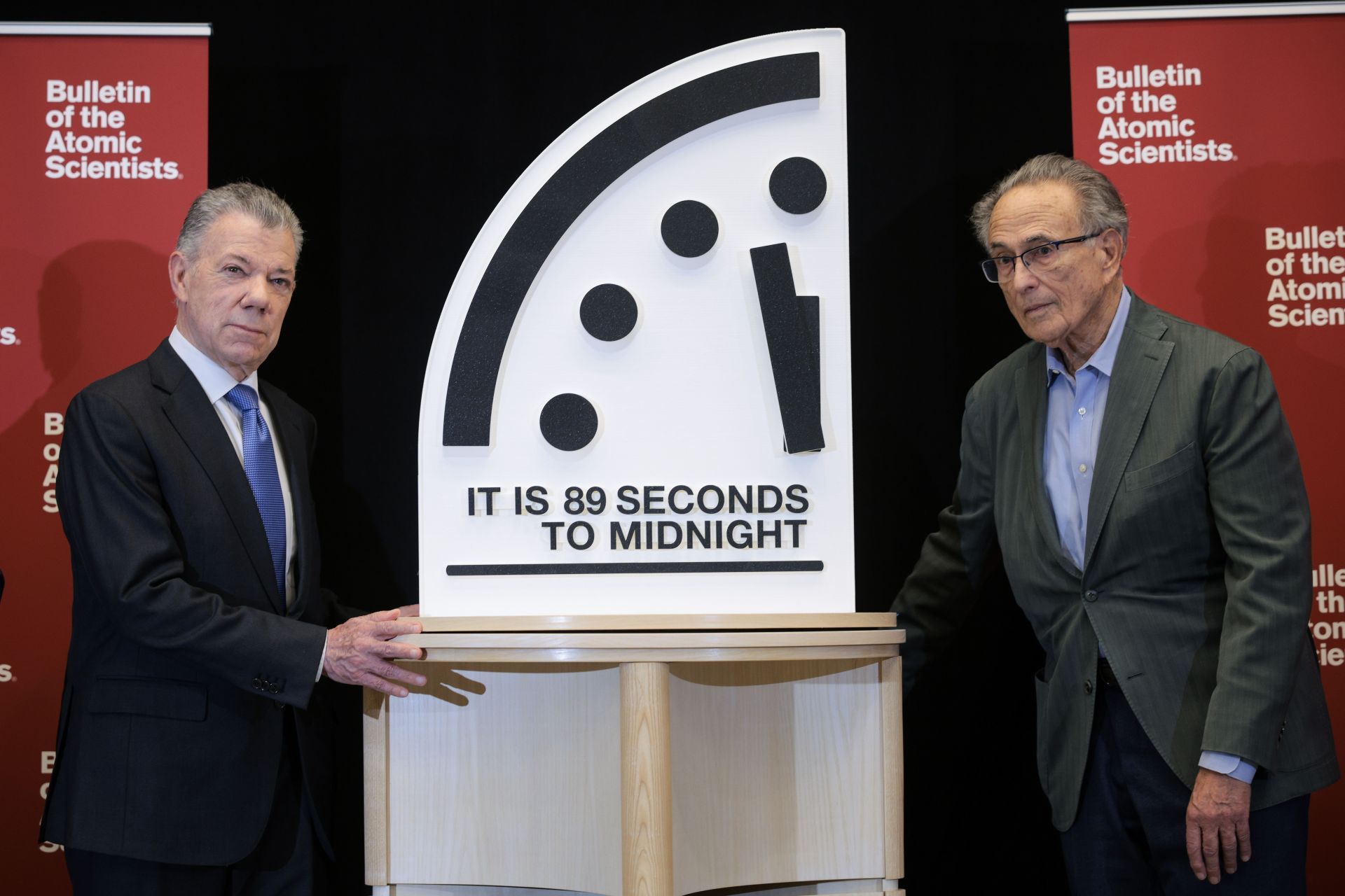 The Bulletin Of The Atomic Scientists Holds Its Annual &quot;Doomsday Clock&quot; Adjustment News Conference - Source: Getty