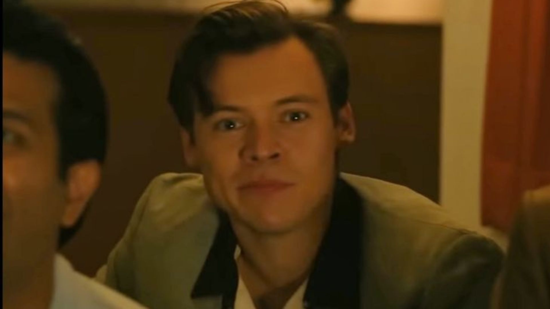 Harry Styles in one of his only few movies, Don&rsquo;t Worry Darling. Image via Netflix