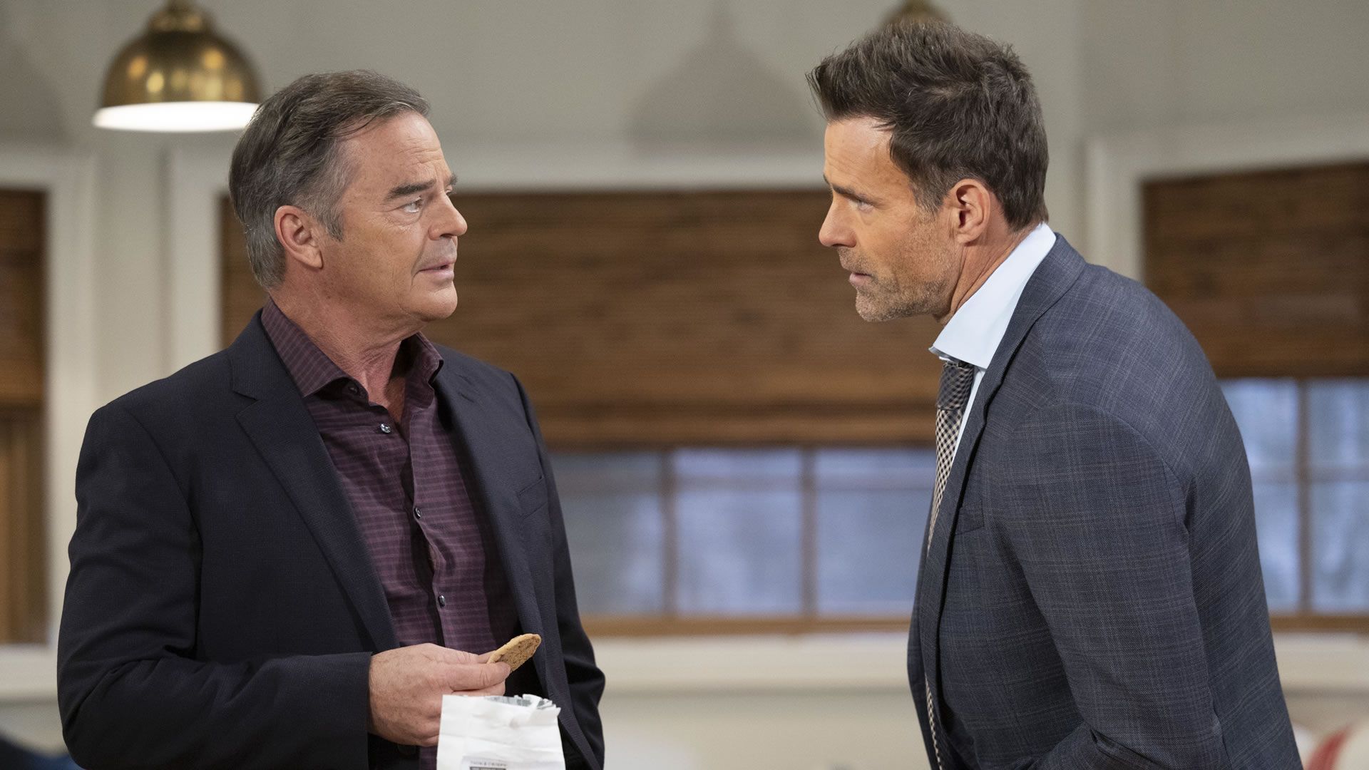 General Hospital&#039;s Ned talking to Drew. | Image Source: ABC