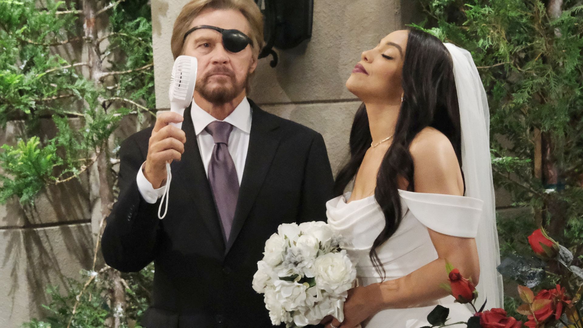 Stephen Nichols and Elia Cantu behind the scenes at Jada&#039;s wedding | Image Source: JPI Studios