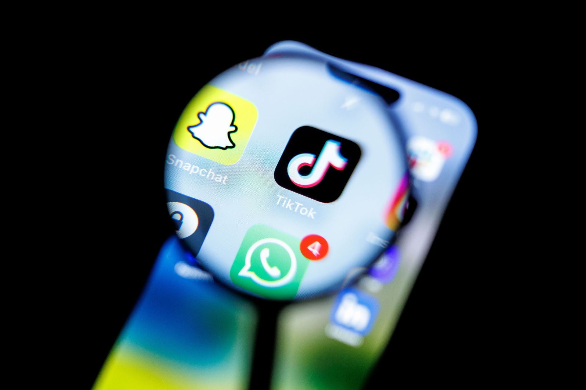 Icon of Tiktok on screen of iphone - Source: Getty