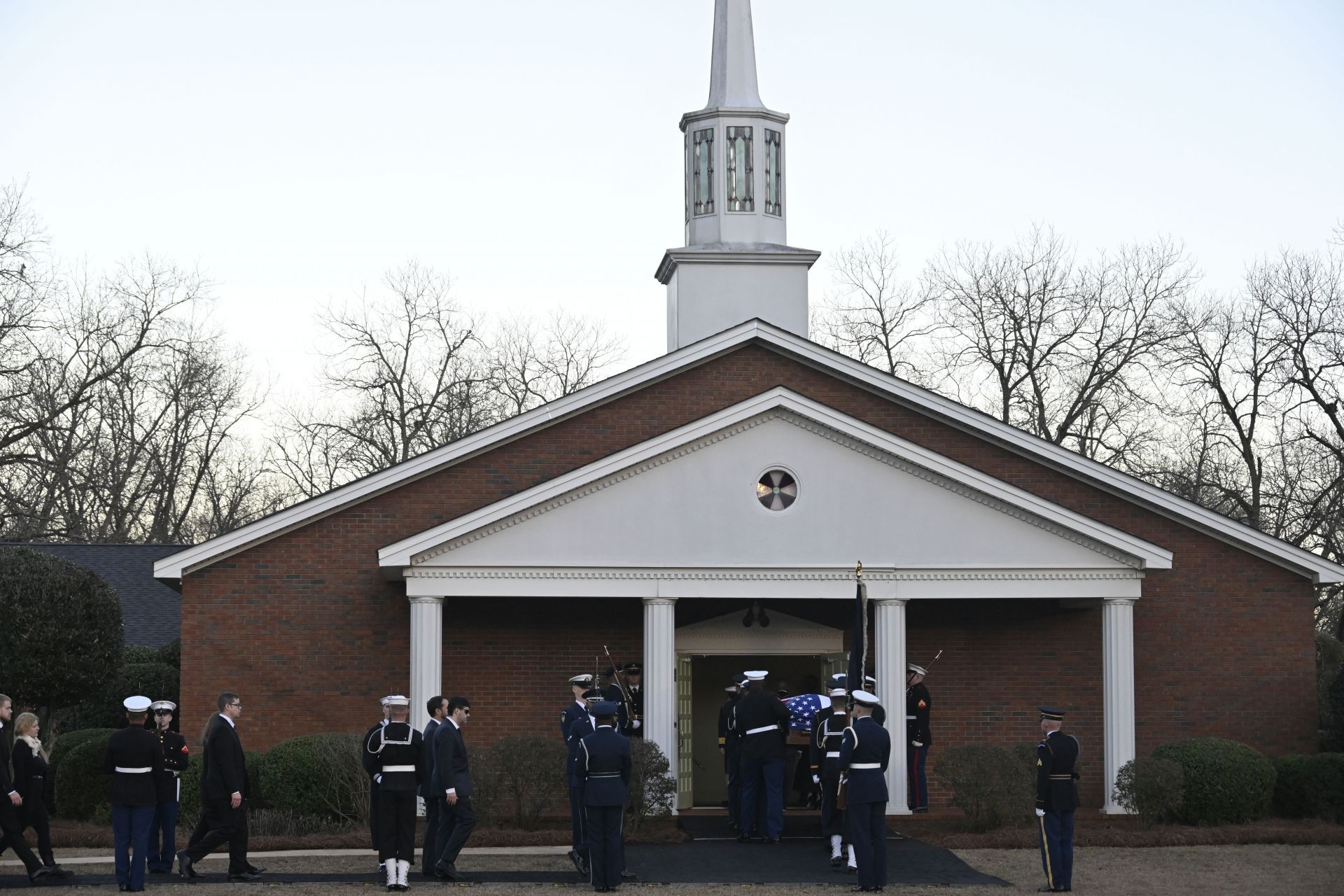 Casket of former US President Jimmy Carter returns to Georgia for private funeral - Source: Getty