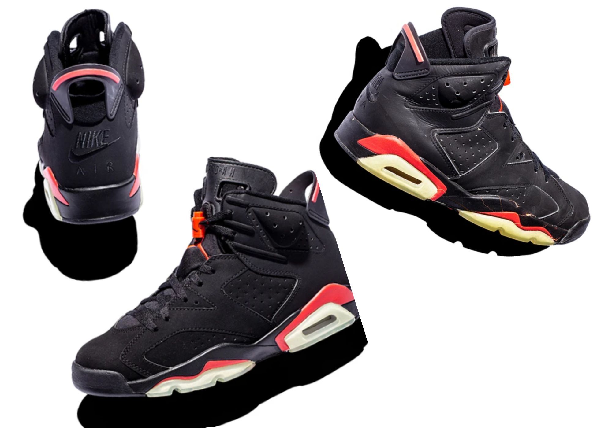 Air Jordan 6 Infrared sneaker versions (Image via Nike)