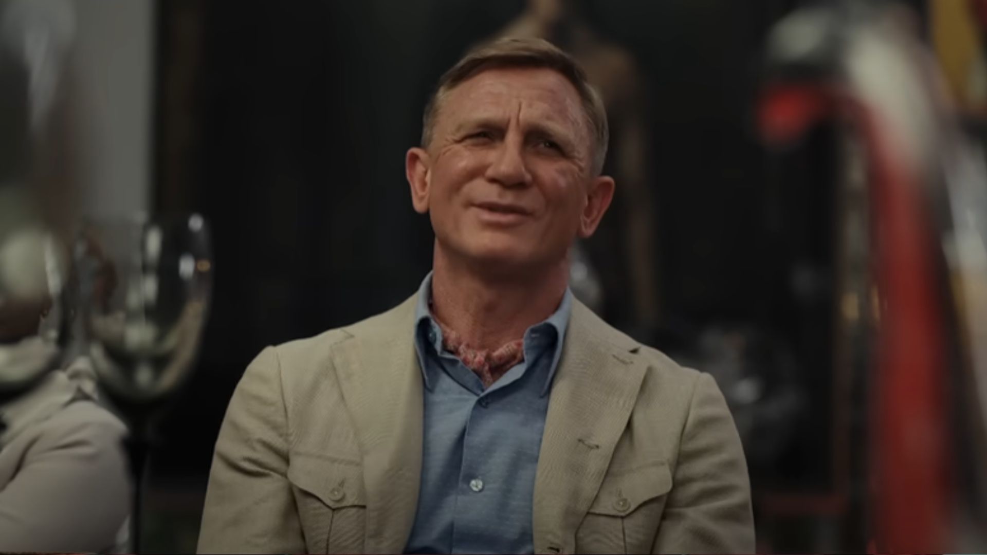 Daniel Craig in Glass Onion | Image via Netflix YouTube