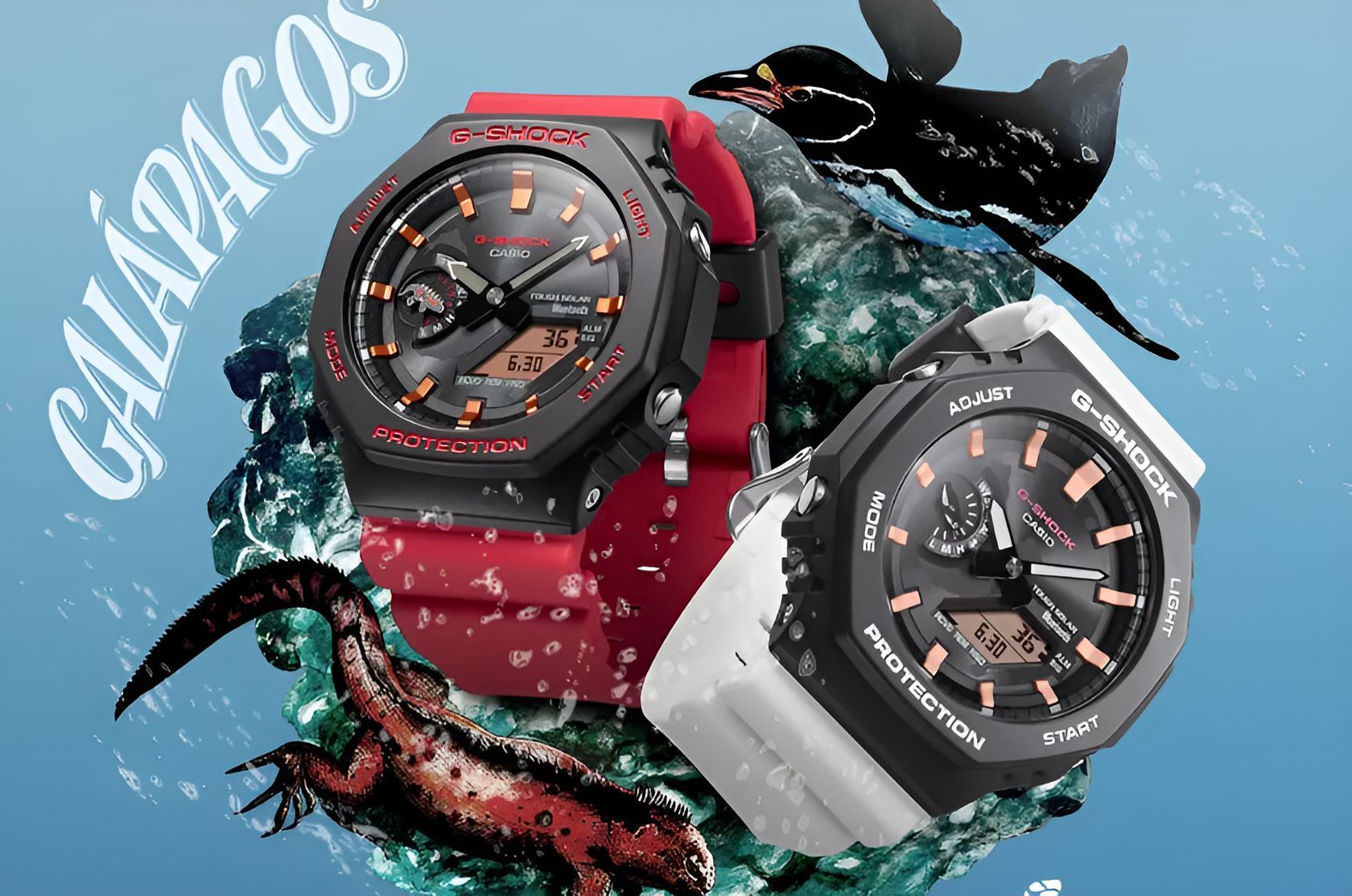 Celebrate your love for the Gal&aacute;pagos and the Charles Darwin Foundation with G-SHOCKs. (image via gshock_in/instagram)