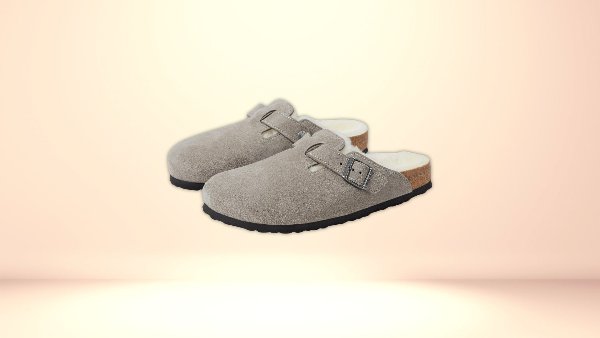 Birkenstock Boston Shearling - Suede (Image via Zappos)