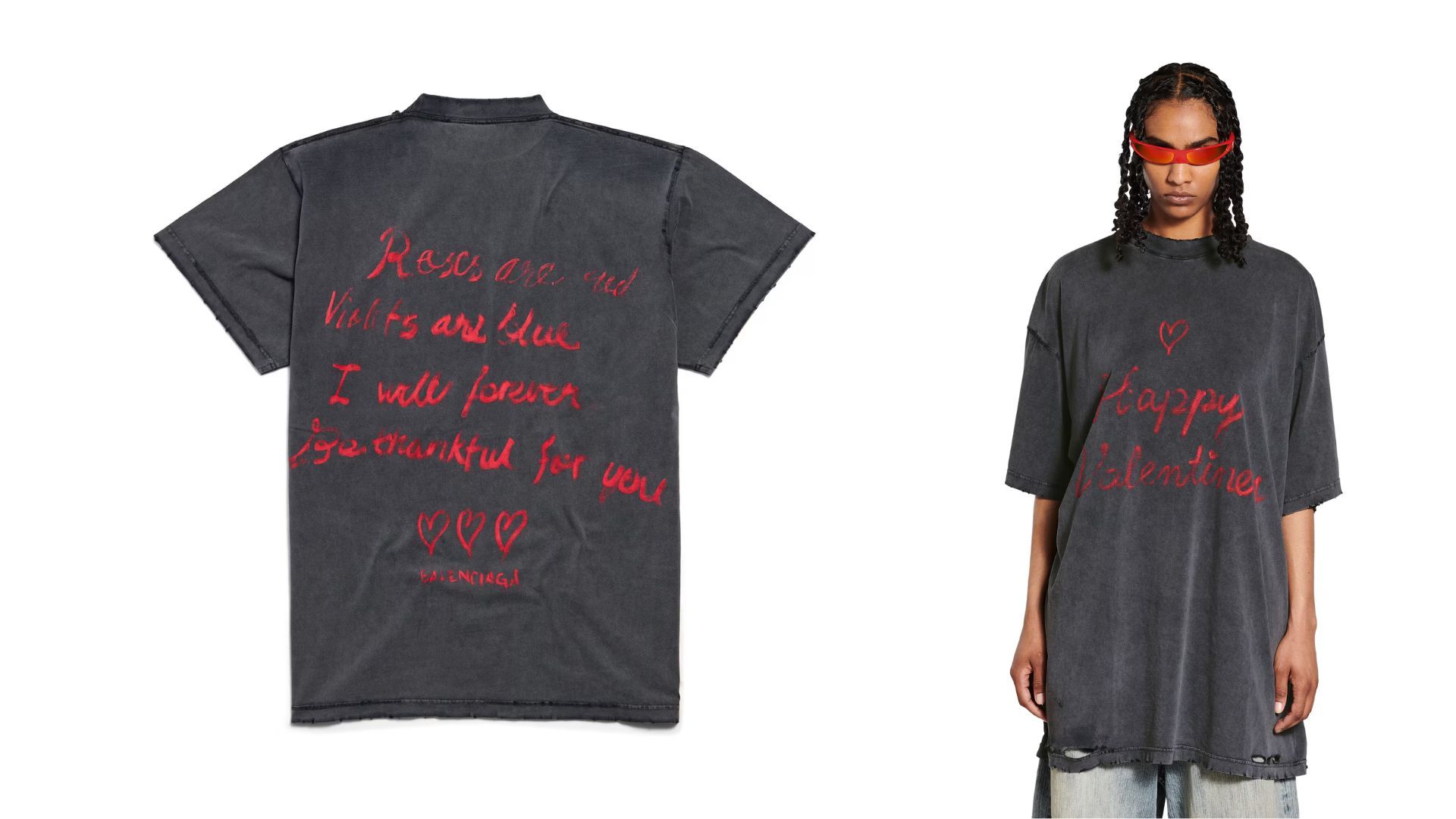 Balenciaga Valentine Series T-shirt (Image via Balenciaga)