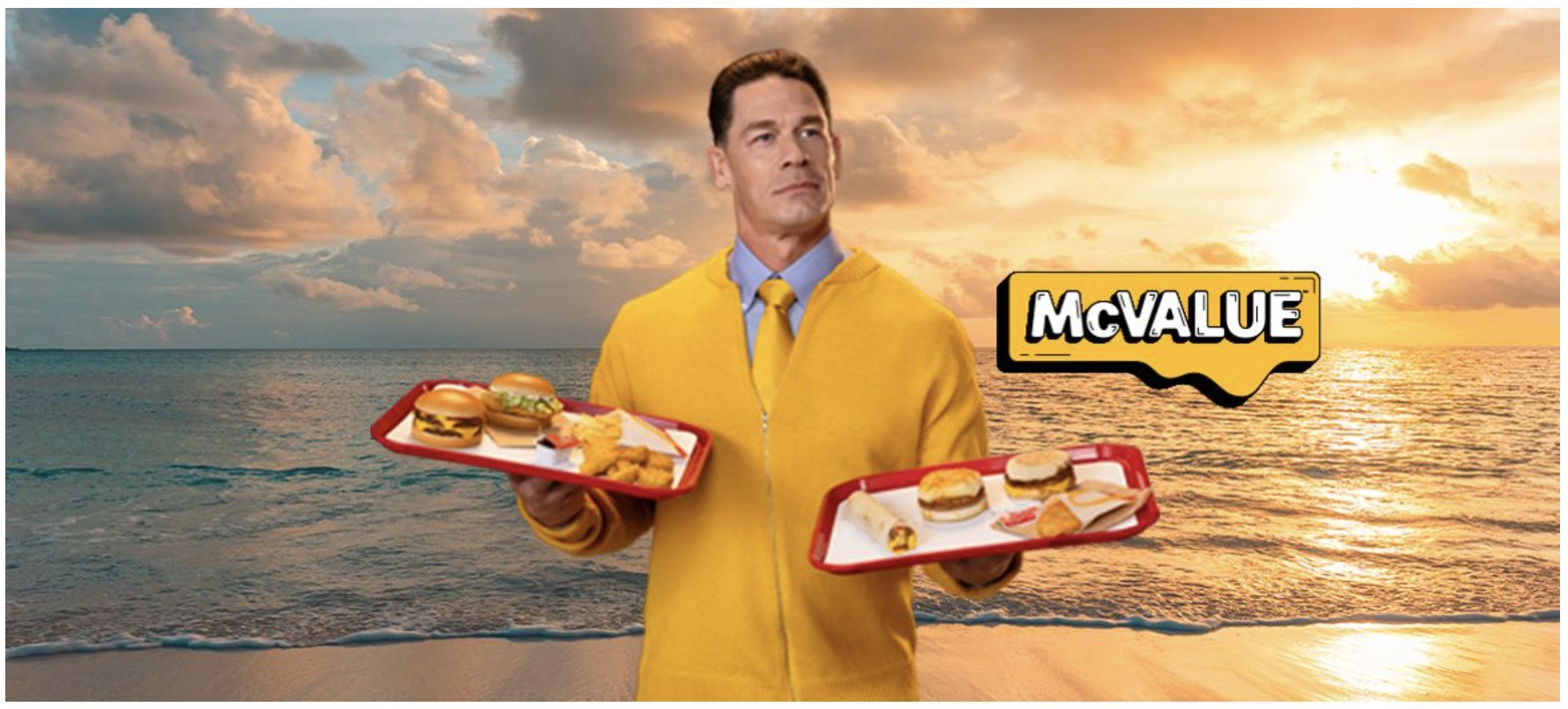 John Cena teams up with McDonalds to introduce new savings meal. (Image via Mcdonalds)