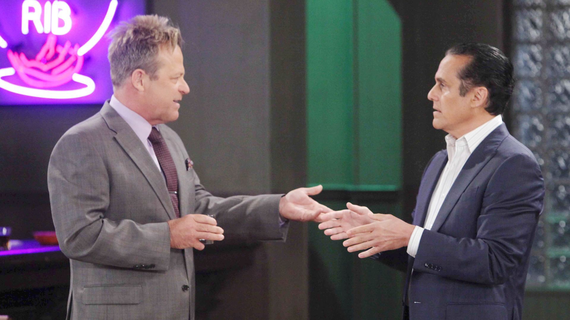 General Hospital&#039;s Scotty talking to Sonny. | Image Source: JPI