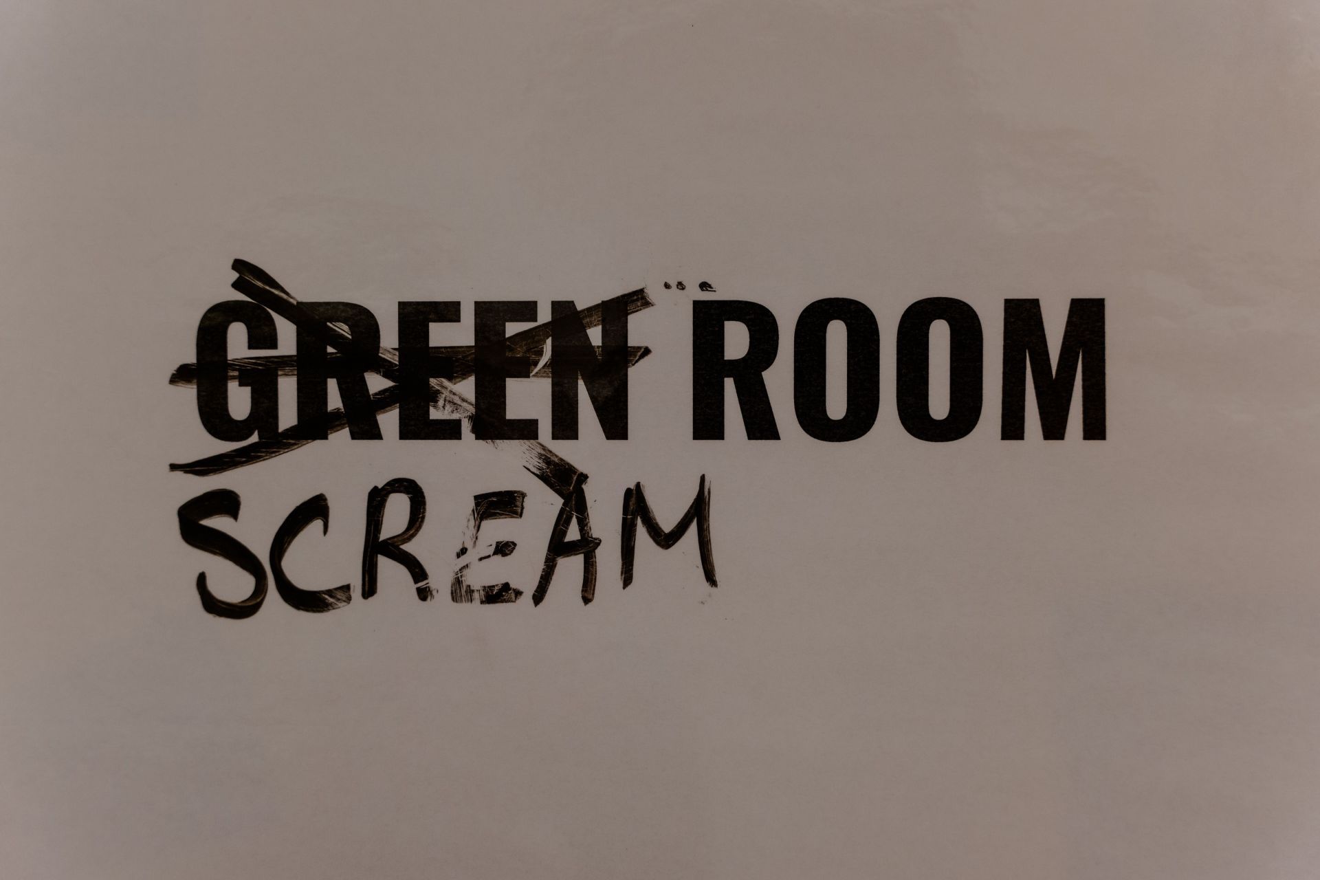 PHILADELPHIA, PA - MAY 1: A sign on the Green Room is crossed o - Source: Getty