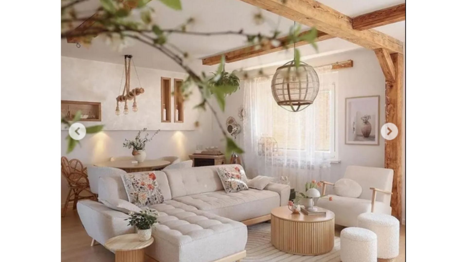 Boho-Style Living Room (Image via Instagram/mybohodecor)