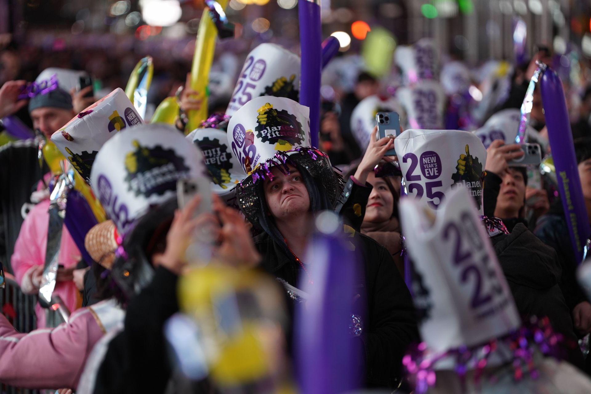 Revelers Celebrate New Year&#039;s Eve In Times Square - Source: Getty