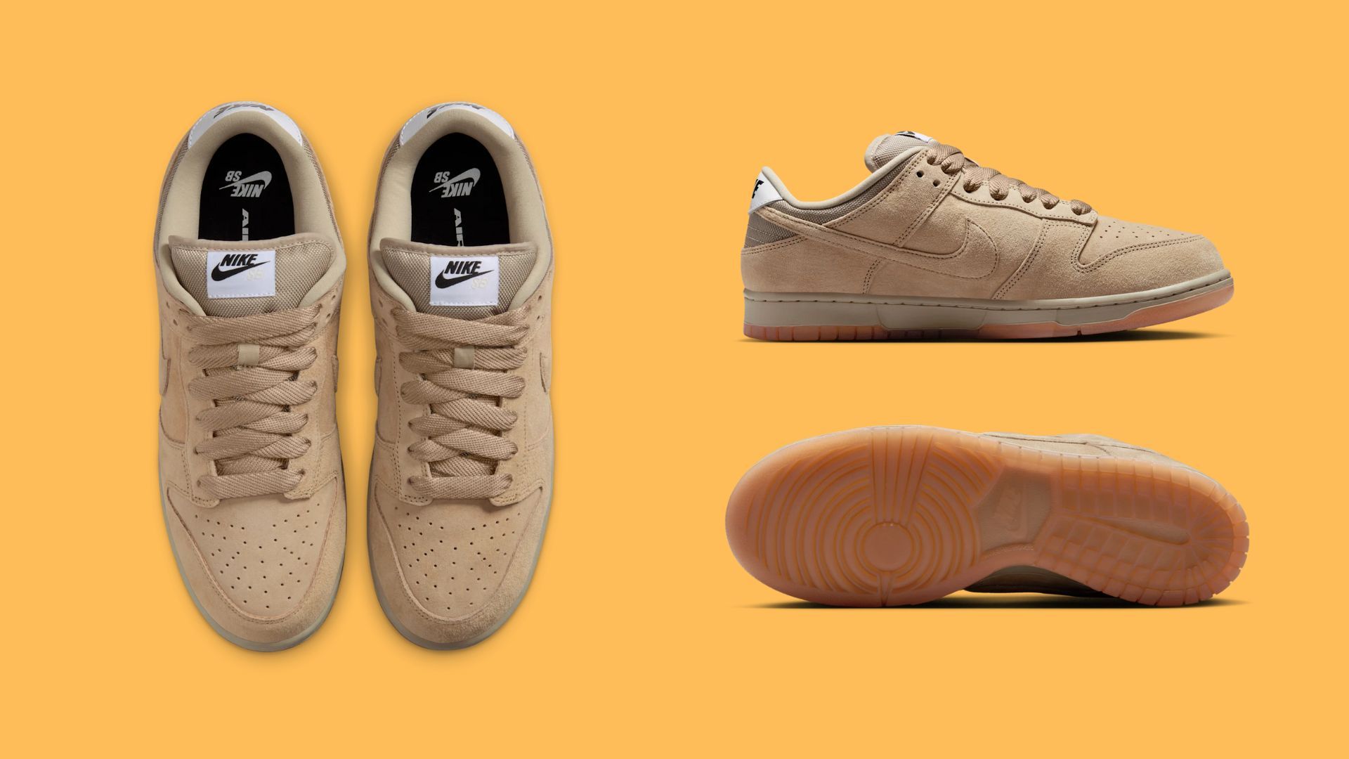 Nike SB Dunk Low Pro B &quot;Parachute Beige&quot; sneakers (Image via Nike)