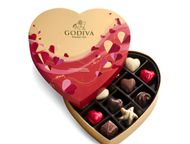 Valentine's Day Heart Assorted Chocolate Gift Box, 14 pc. (image via godiva.com)
