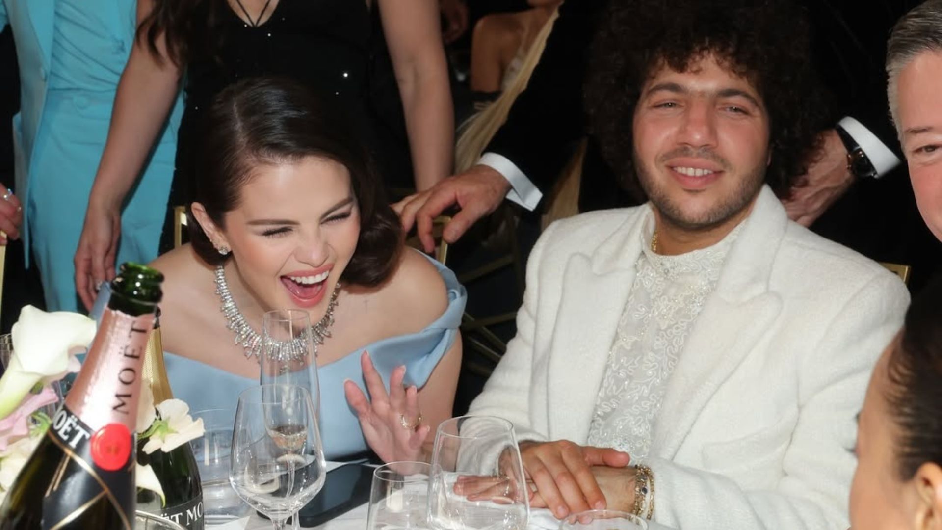 Selena Gomez and Benny Blanco (Image via Instagram/ goldenglobes)